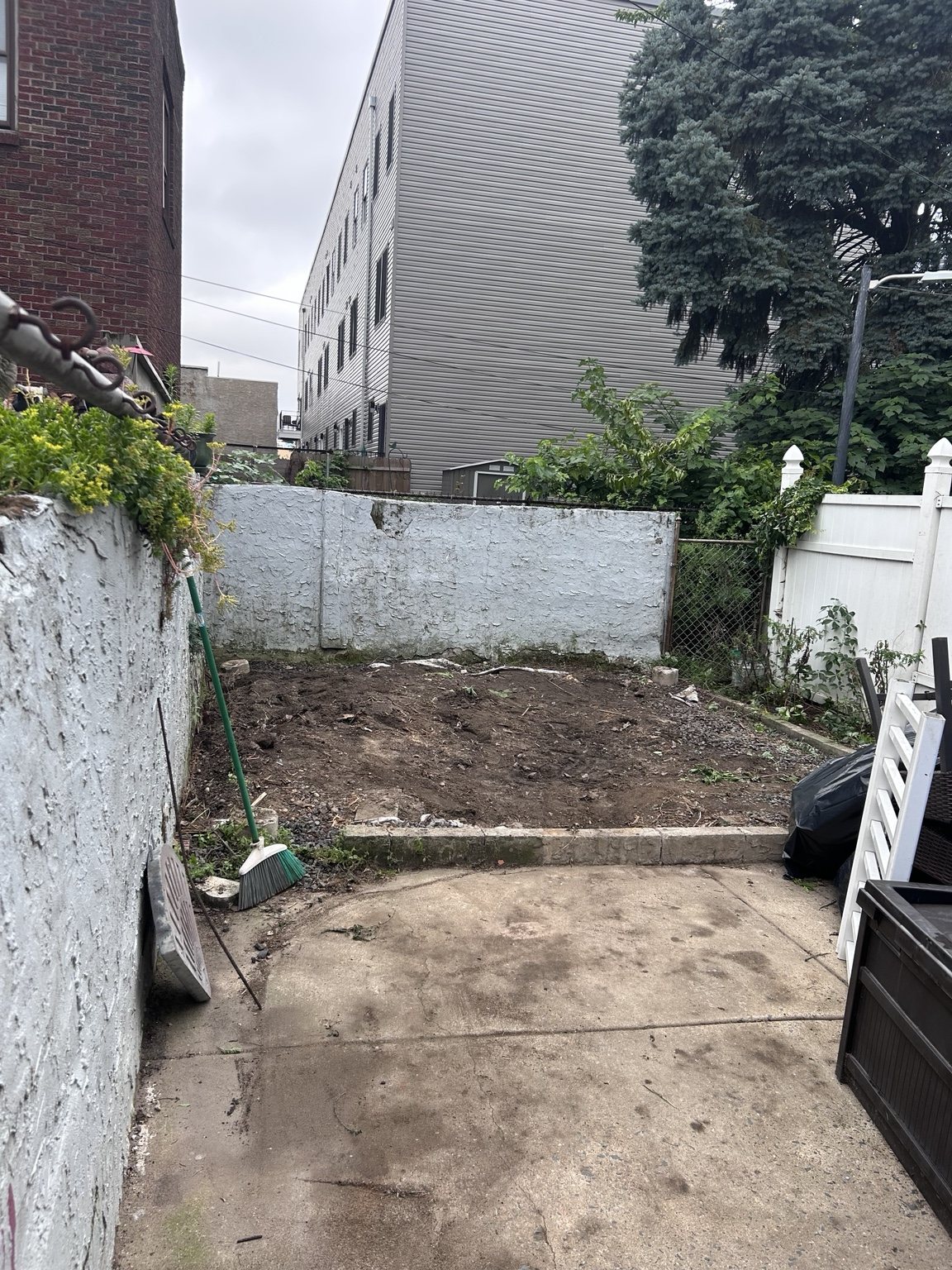 Yard after pergola and deck removal